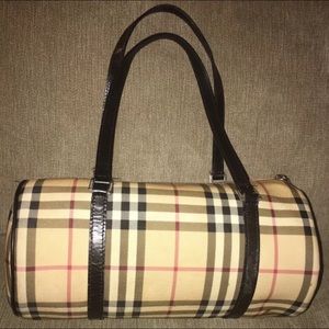 Burberry Nova Check Canvas Lola Barrel Bag